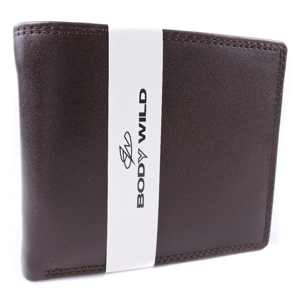 Other BODY WILD Men's Leather Bifold Wallet Leather Short Wallet